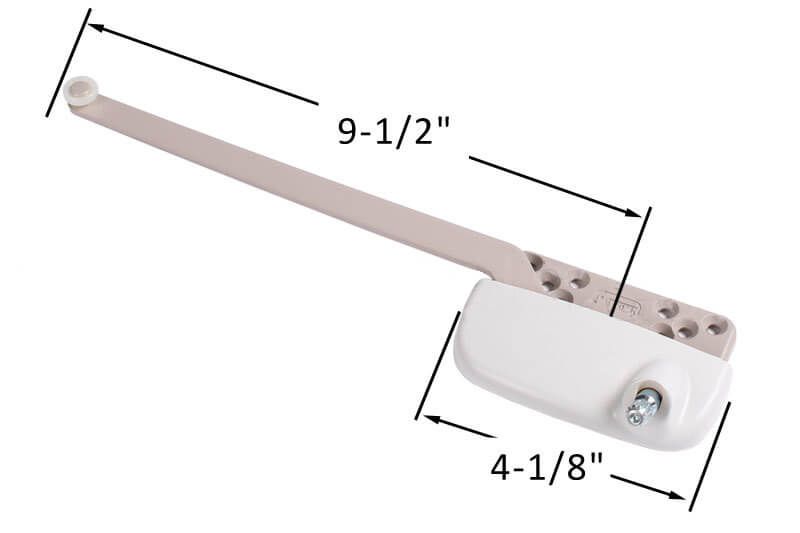 Single-Arm-Casement-Window-Operator-Truth-Hardware-Ellipse-15.31-9-12Arm-Left-White-Roller-Nylon-1